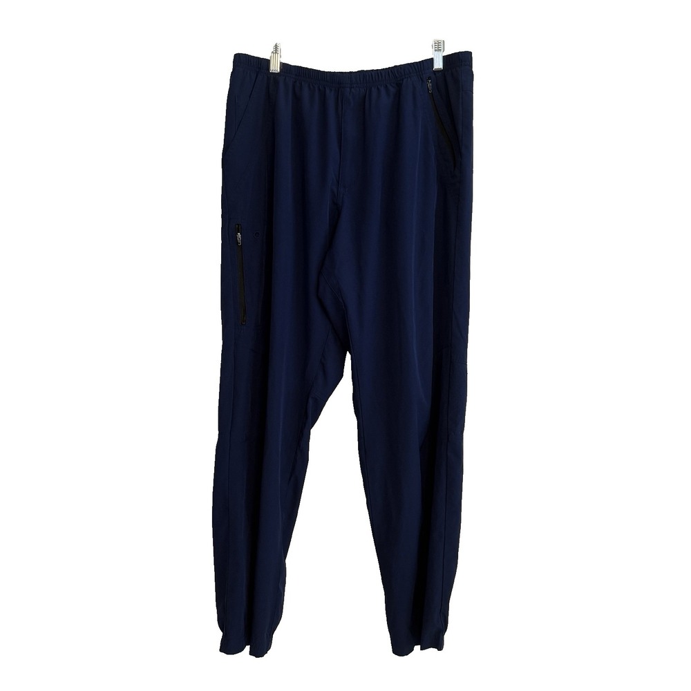 Barco One Scrub Blue Drawstring Pants Sz Large Pull On Pockets Workwear Uniform